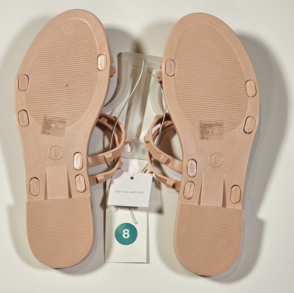 Women's Shade & Shore Liv Jelly Slip-On Sandal Matte Blush Size 8 NWT - Picture 8 of 13